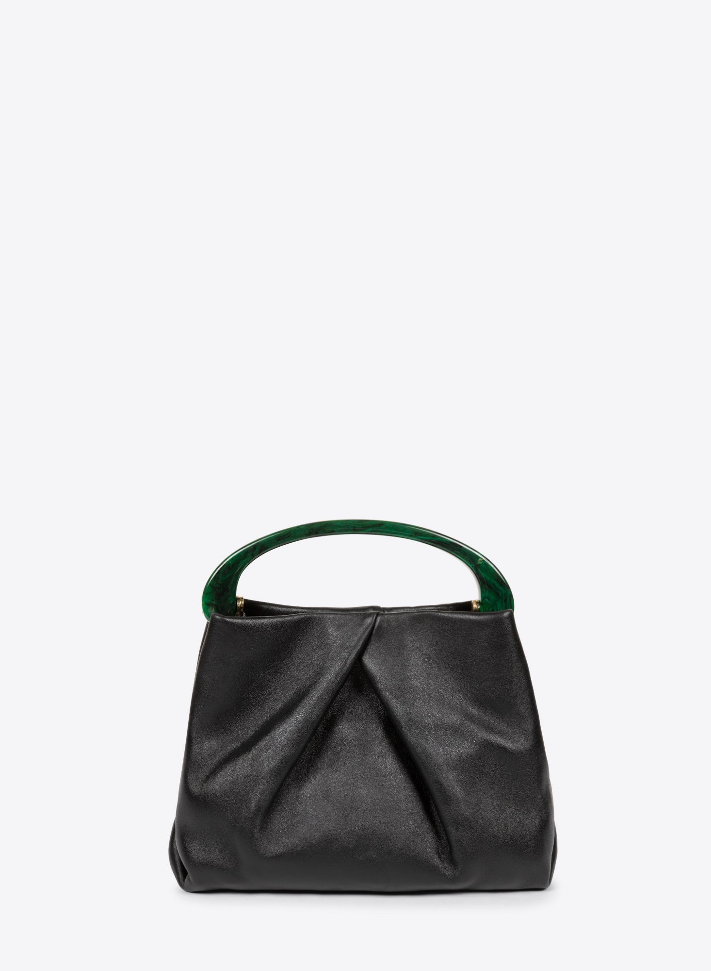 Small Pleated Leather Bag
