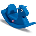 Rocking Horse - Primary Blue - Compact Toddler Rocker for Indoor and Outdoor Play with Gentle Rocking and Imaginative Play