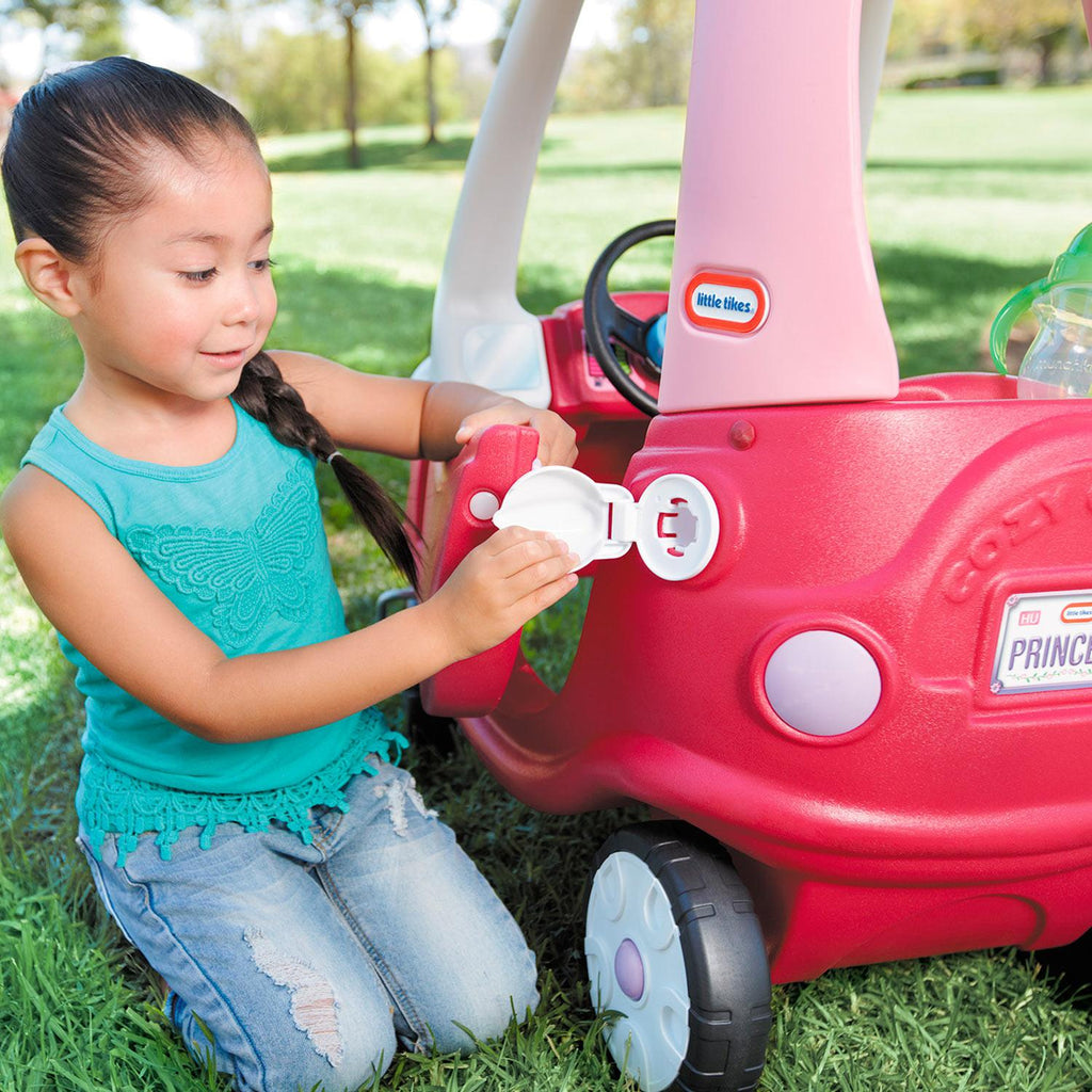 Princess Cozy Coupe® - Pink Ride-On Car with Parent Push Handle with Parent-Guided and Foot-Powered Play