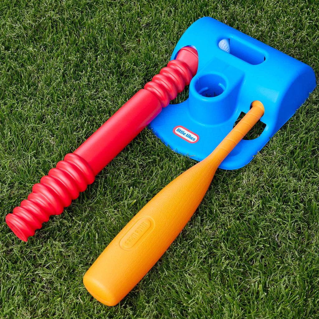 TotSports™ T-Ball Set - Backyard Baseball Practice Set for Young Players with Easy Contact and Active Play
