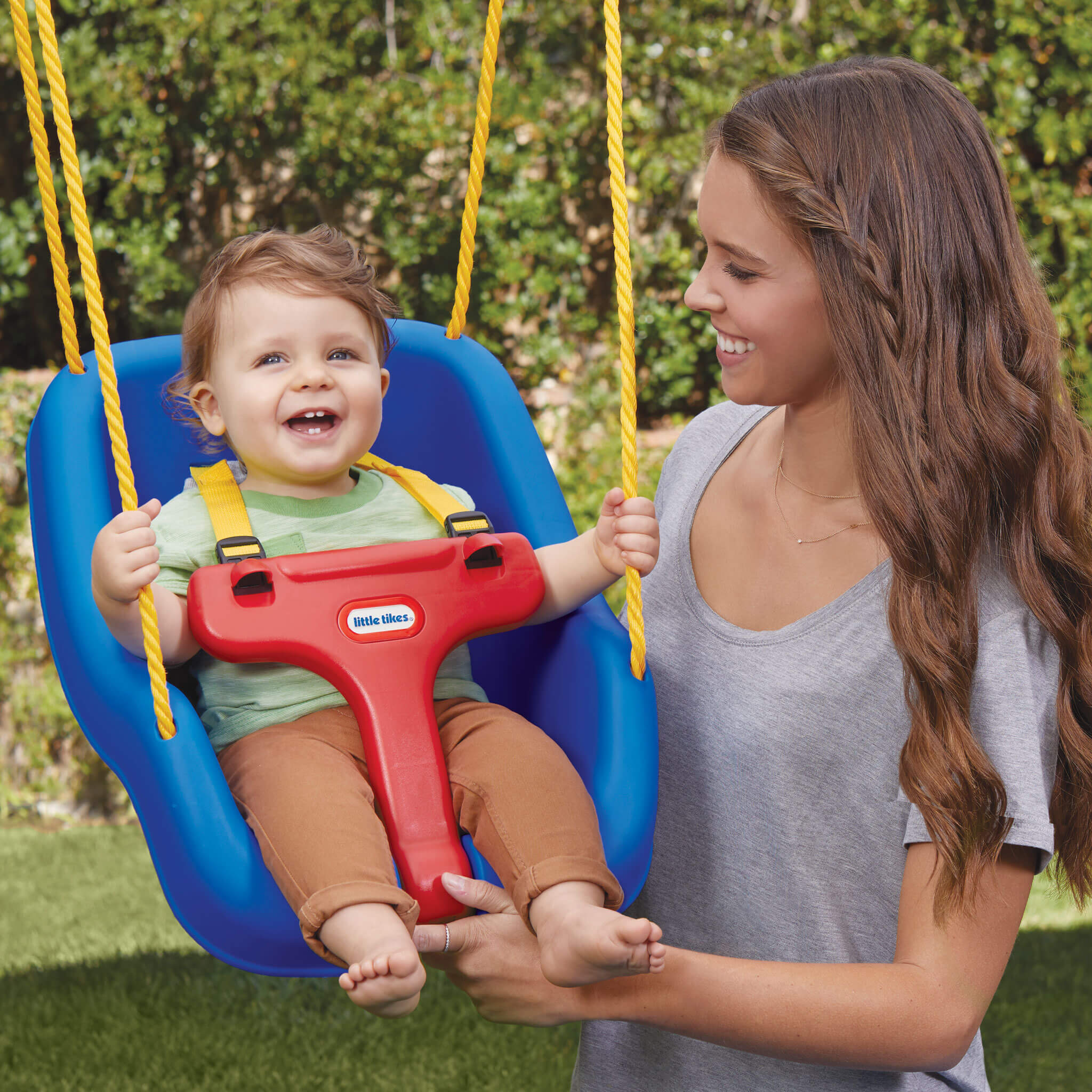 2-in-1 Snug 'n Secure™ Swing - Blue - Convertible Baby-to-Toddler Outdoor Swing with Secure and Comfortable Swinging
