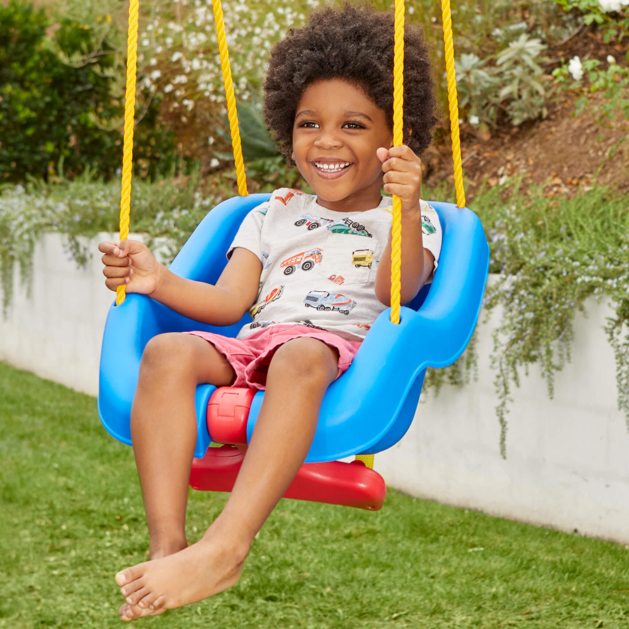 2-in-1 Snug 'n Secure™ Swing - Blue - Convertible Baby-to-Toddler Outdoor Swing with Secure and Comfortable Swinging