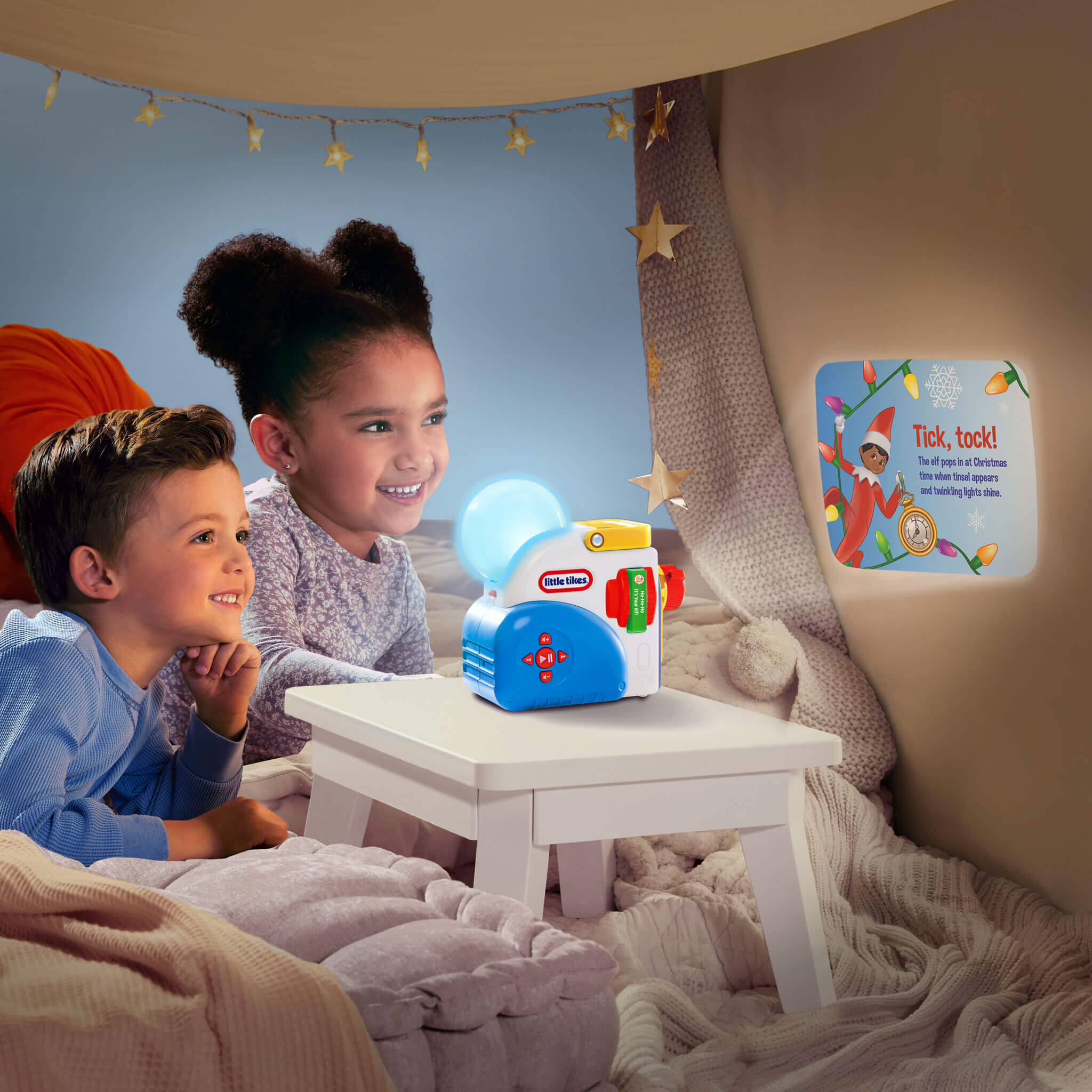 Story Dream Machine™ The Elf on the Shelf Santaverse North Pole Friends Collection - Holiday Story Projector Collection with Character with Festive Projected Stories and Sounds