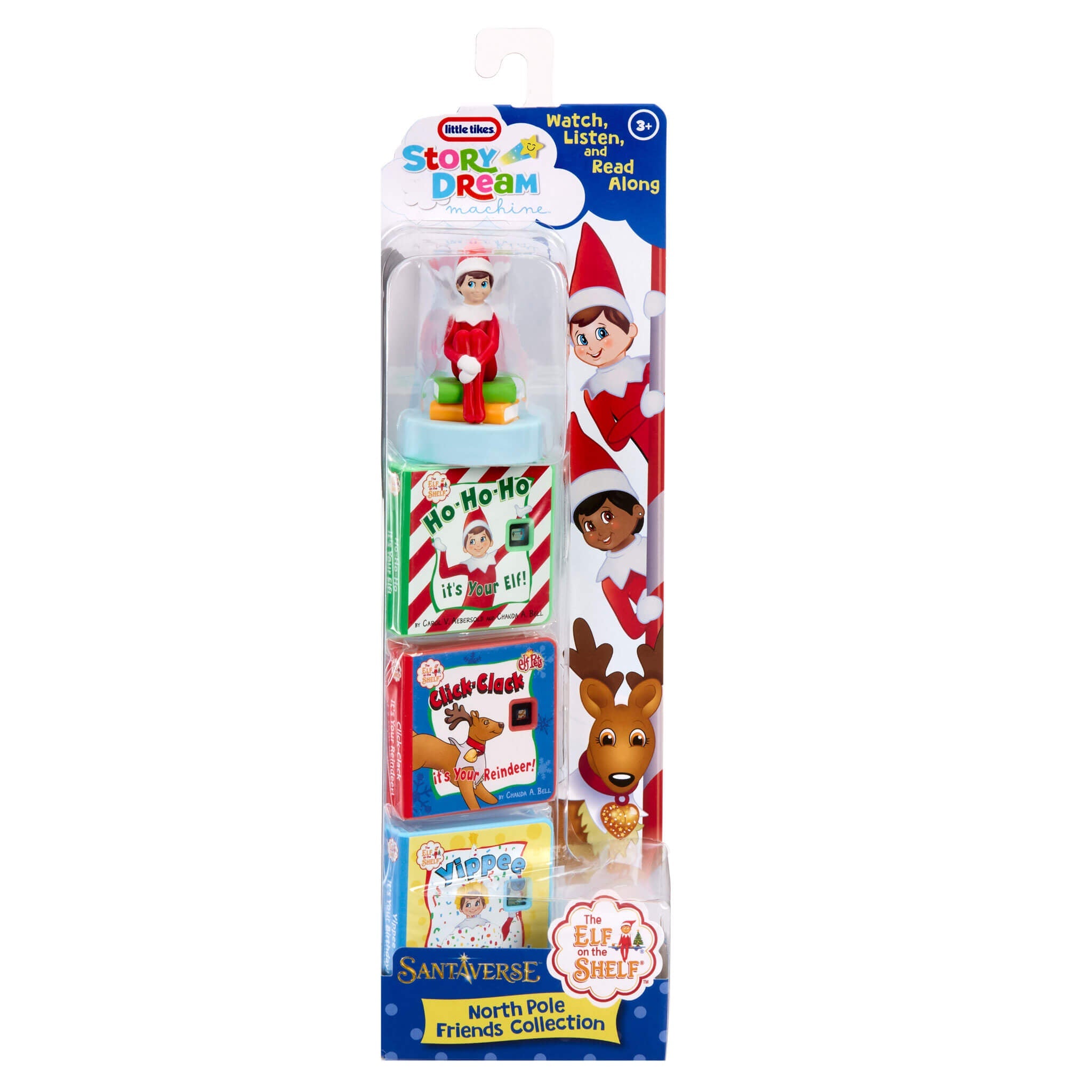 Story Dream Machine™ The Elf on the Shelf Santaverse North Pole Friends Collection - Holiday Story Projector Collection with Character with Festive Projected Stories and Sounds