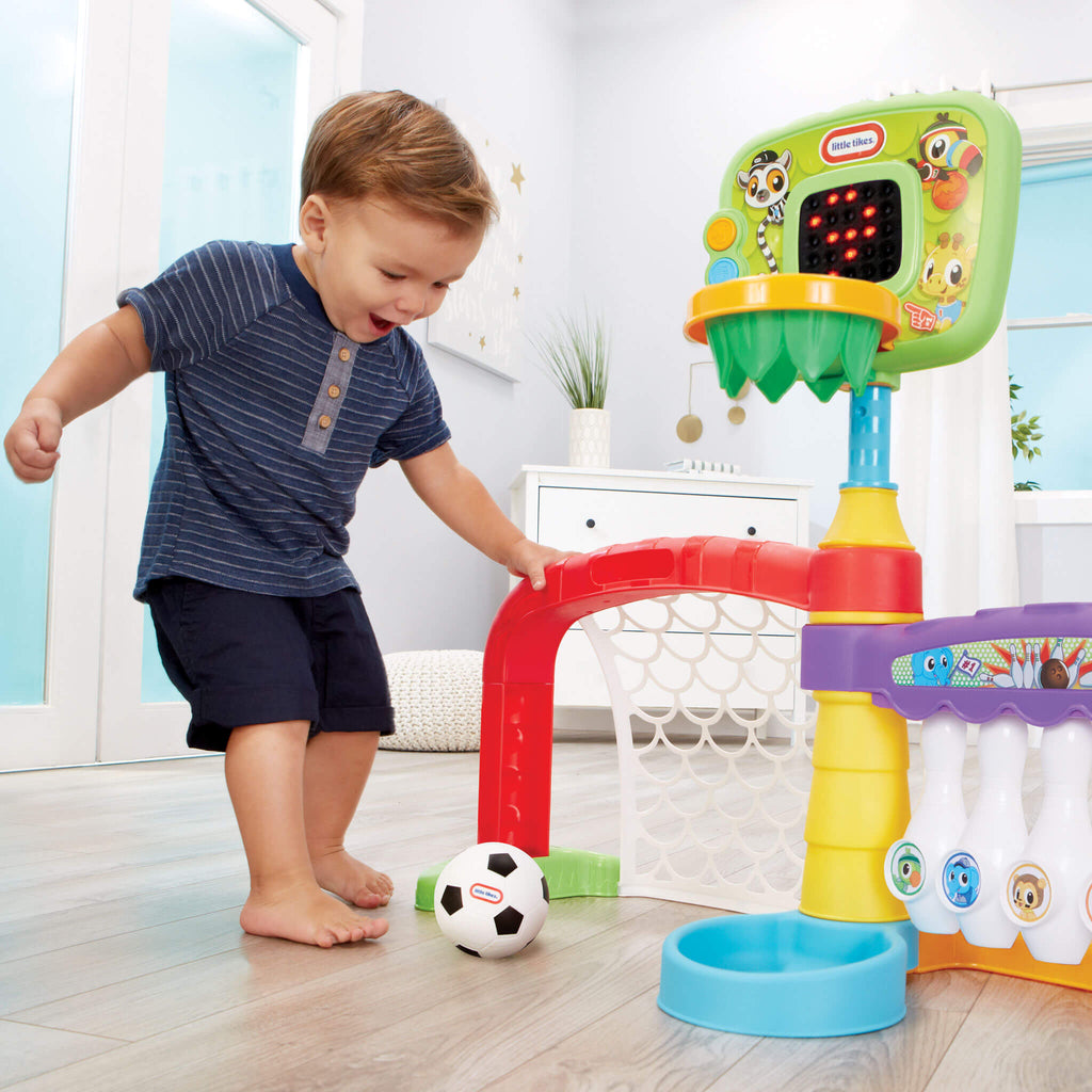 Learn & Play™ 3-in-1 Sports Zone™ - Basketball, Soccer and Bowling Activity Center with Multiple Sports in One Playset