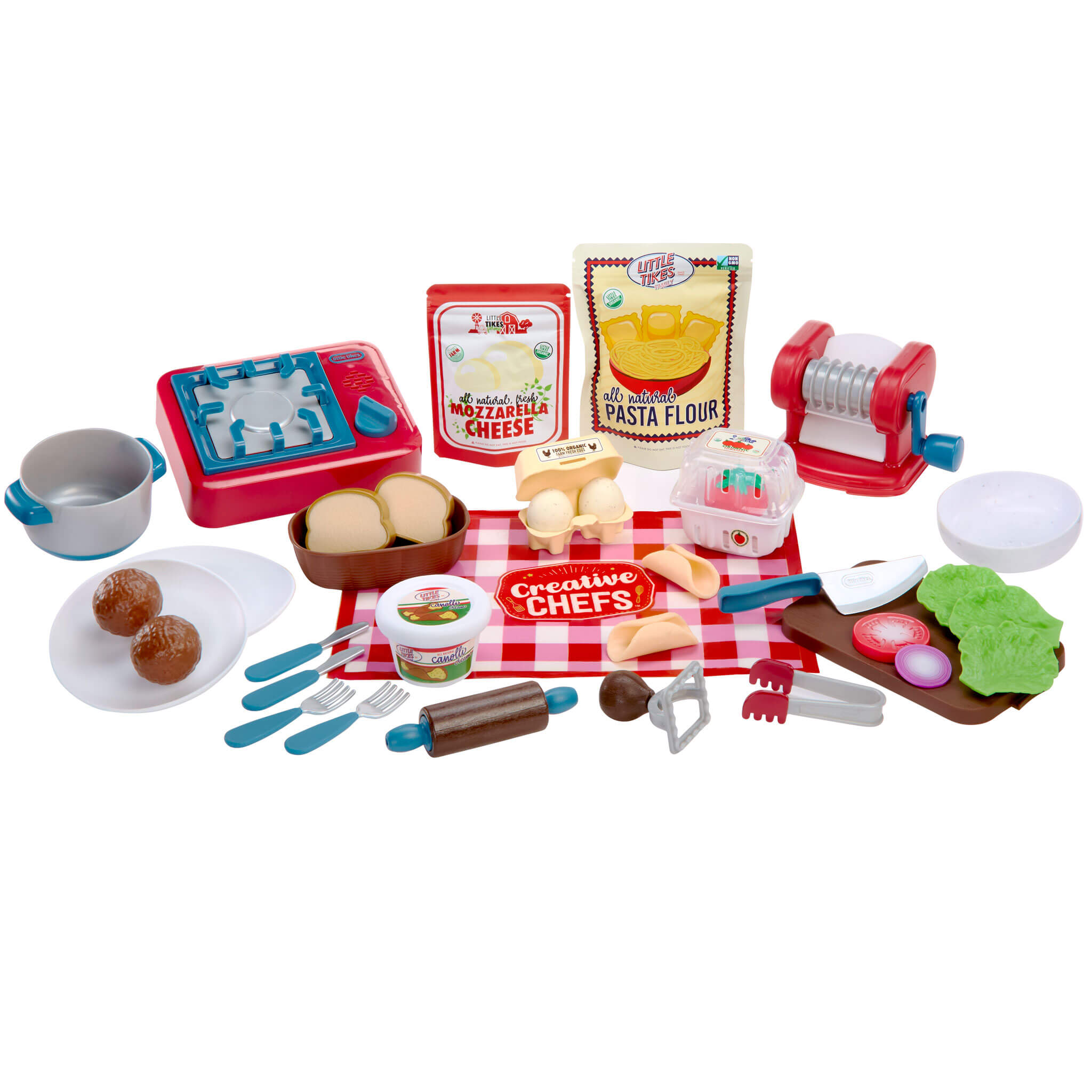 Creative Chefs™ Italian Restaurant Kit - Restaurant Play Set with Pasta Maker and Recipe Cards with Preparing, Cooking and Serving Adventures