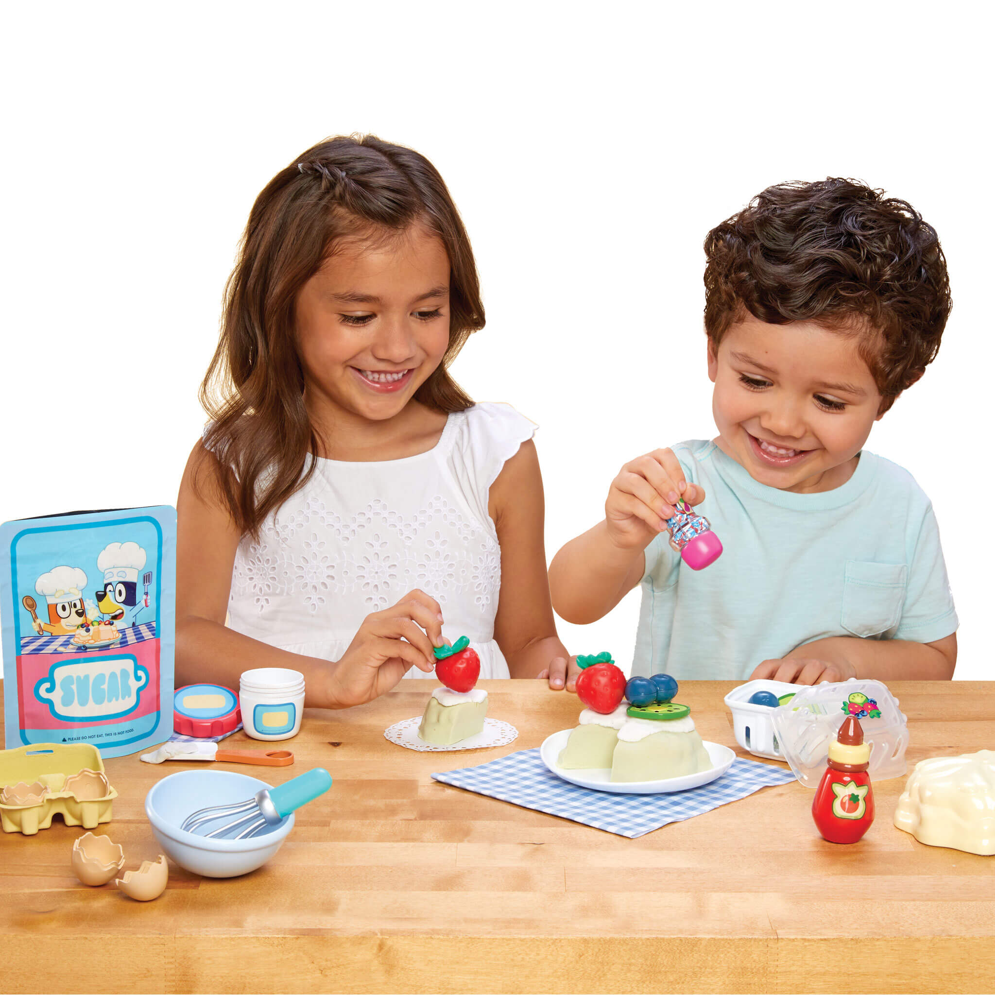 Creative Chefs™ Bluey - Pavlova Kit - Pretend Dessert Kit with Recipe Cards and Reusable Mix with Step-by-Step Pretend Dessert Making