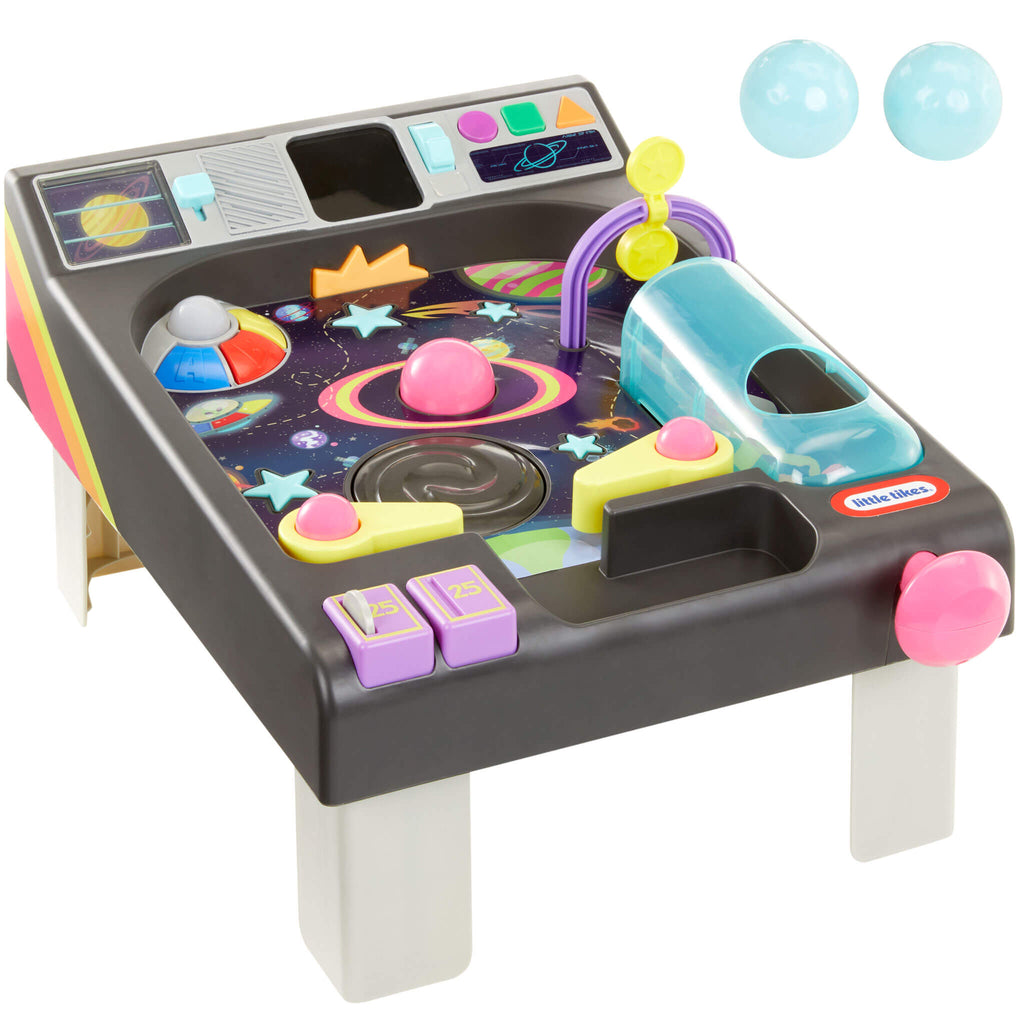 Old School My First Pinball Activity Table - Interactive Space-Themed Learning Activity Table with Numbers, Colors, Shapes and Motor Practice