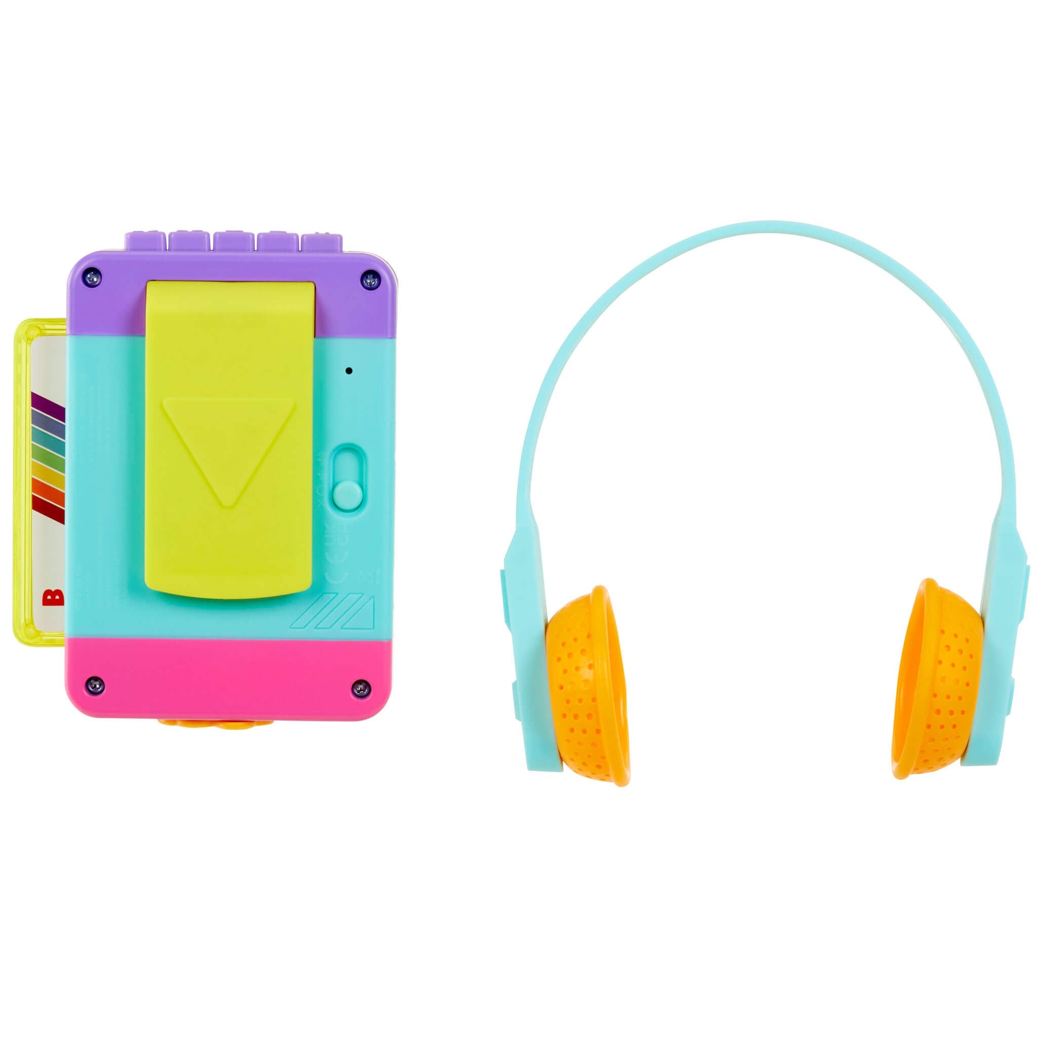 Old School™ Rainbow Remix Music Player - Cassette-Style Light-Up Music Toy with Interactive Lights, Music and Button Play