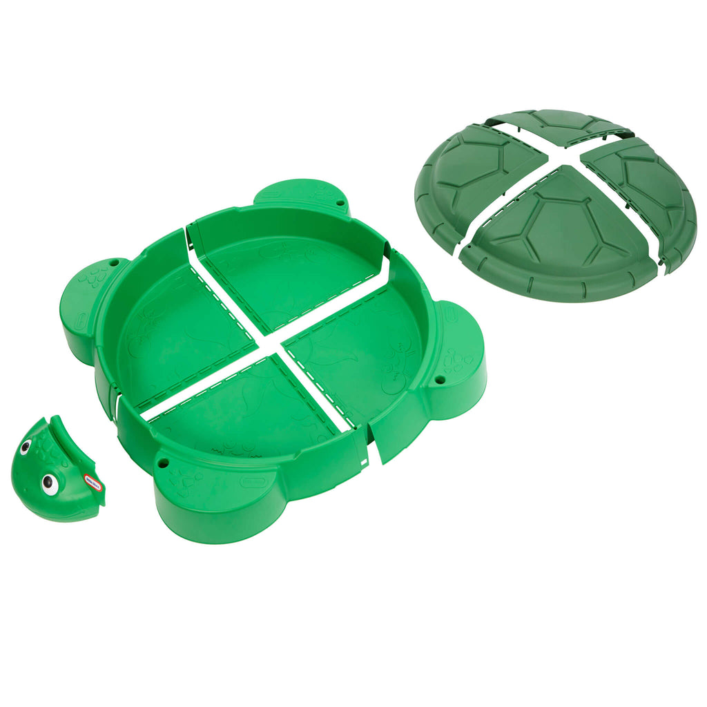 Turtle Sandbox - Outdoor Sand Play Center with Protective Lid with Covered Outdoor Sand Adventures